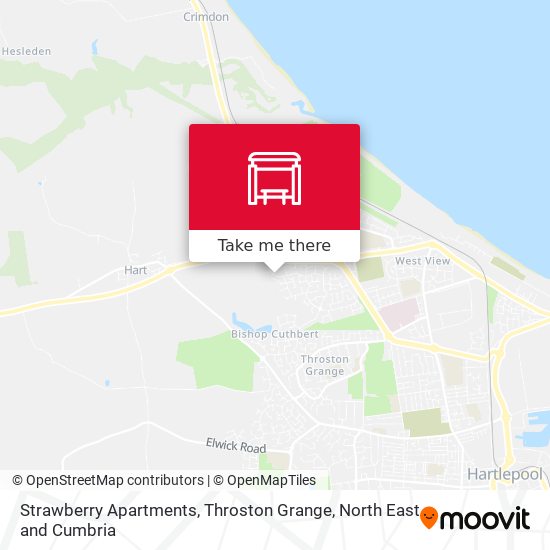 Strawberry Apartments, Throston Grange map