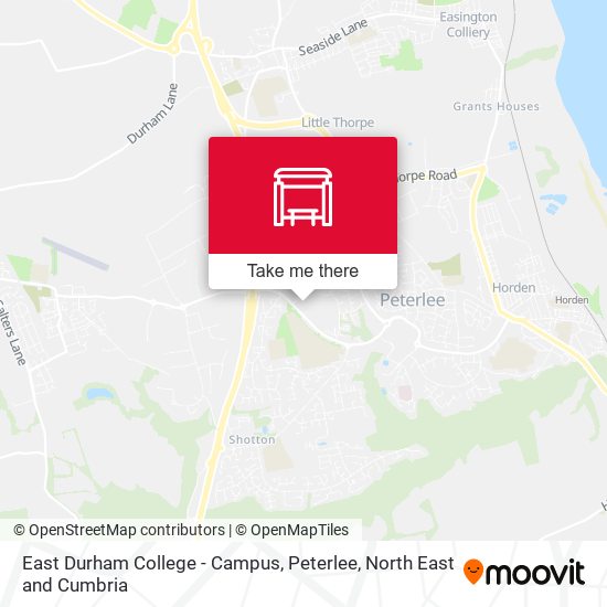 East Durham College - Campus, Peterlee map