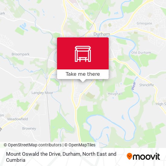 Mount Oswald the Drive, Durham map