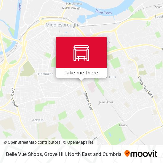 Belle Vue Shops, Grove Hill map