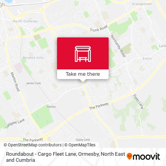 Roundabout - Cargo Fleet Lane, Ormesby map