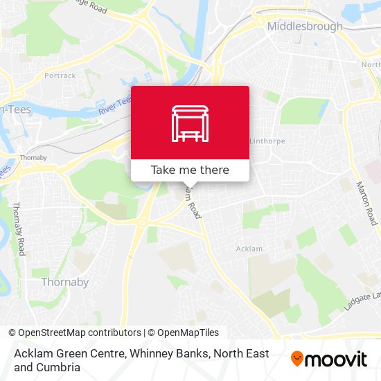 Acklam Green Centre, Whinney Banks map