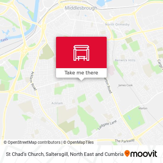 St Chad's Church, Saltersgill map