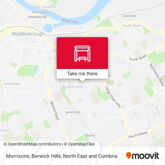 Morrisons, Berwick Hills map