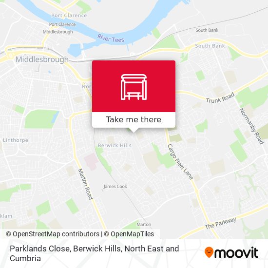 Parklands Close, Berwick Hills map