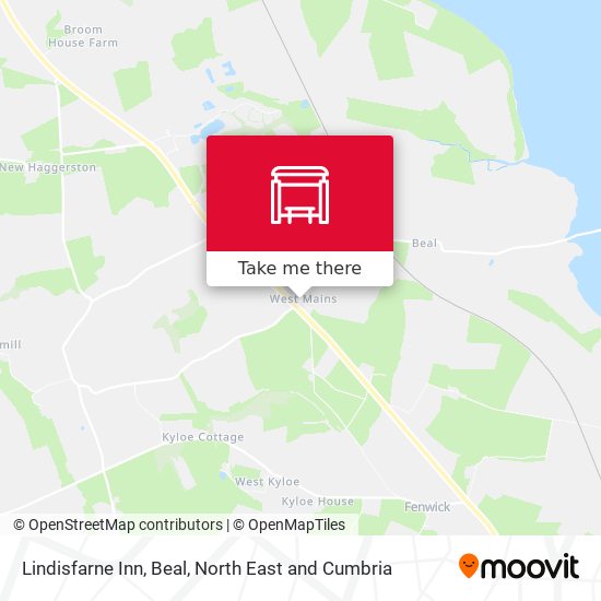 Lindisfarne  Inn, Beal map