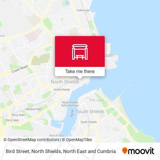 Bird Street, North Shields map