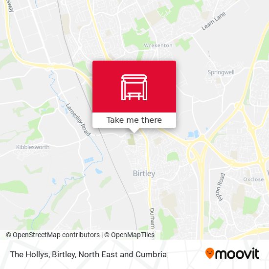 The Hollys, Birtley map