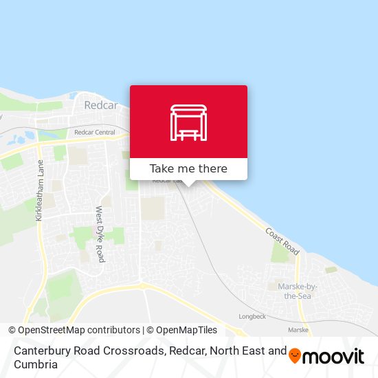 Canterbury Road Crossroads, Redcar map