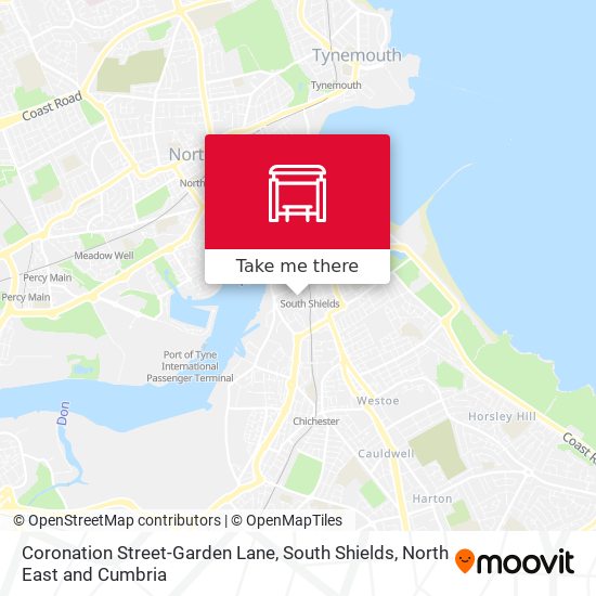 Coronation Street-Garden Lane, South Shields map