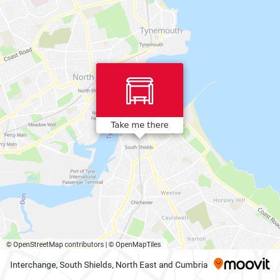 Interchange, South Shields map