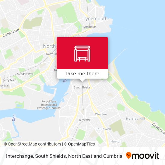 Interchange, South Shields map