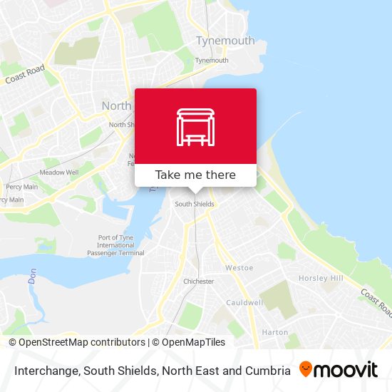 Interchange, South Shields map