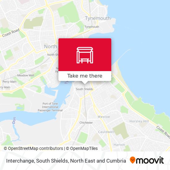 Interchange, South Shields map