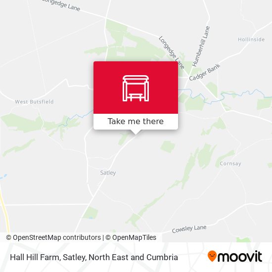 Hall Hill Farm, Satley map