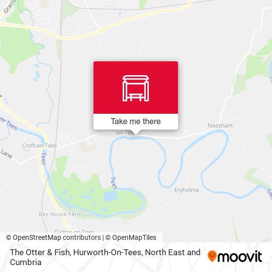 The Otter & Fish, Hurworth-On-Tees map