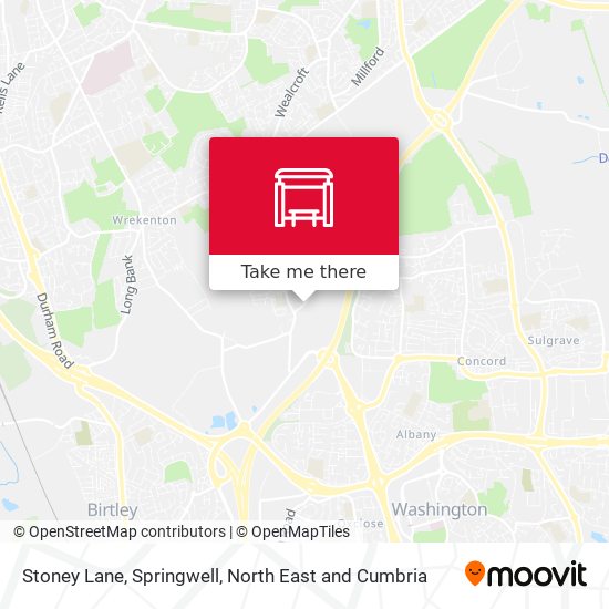 Stoney Lane, Springwell map