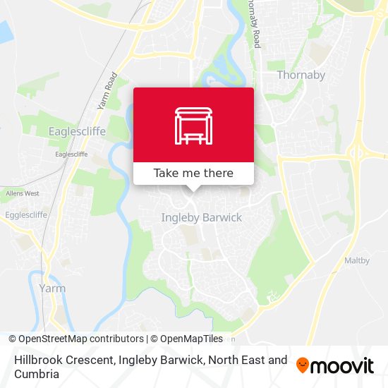 Hillbrook Crescent, Ingleby Barwick map