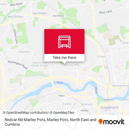 Redcar Rd-Marley Pots, Marley Pots map