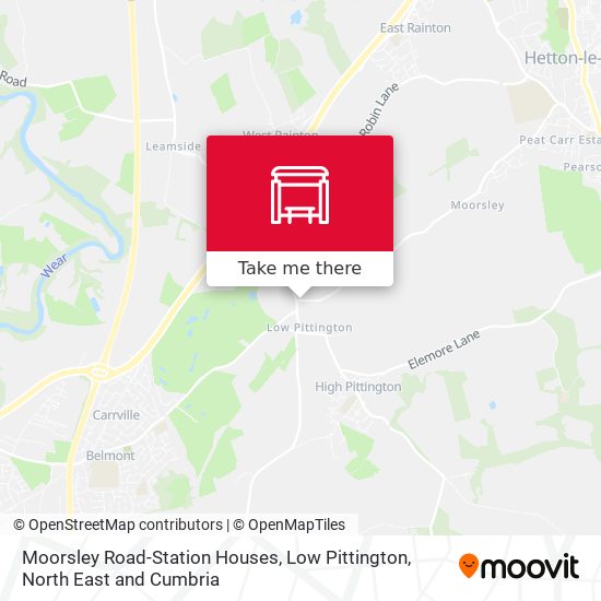 Moorsley Road-Station Houses, Low Pittington map