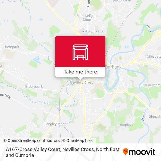 A167-Cross Valley Court, Nevilles Cross map