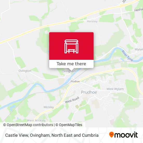 Castle View, Ovingham map