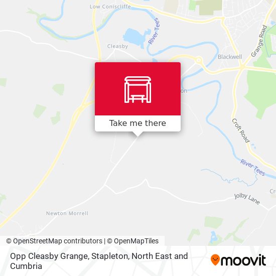 Opp Cleasby Grange, Stapleton map