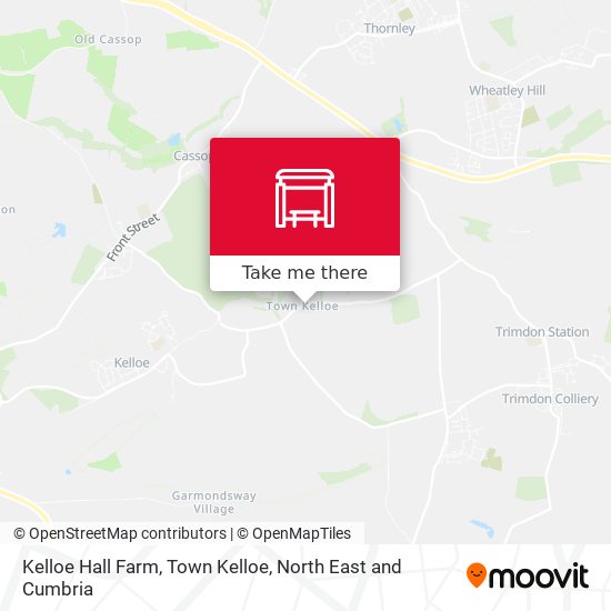 Kelloe Hall Farm, Town Kelloe map