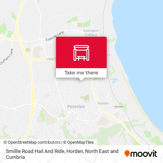 Smillie Road Hail And Ride, Horden map