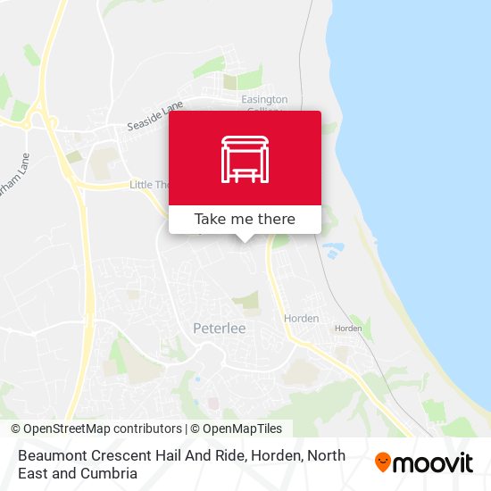 Beaumont Crescent Hail And Ride, Horden map