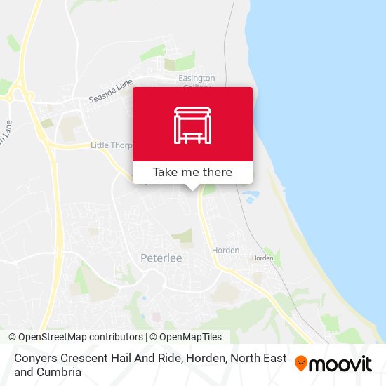 Conyers Crescent Hail And Ride, Horden map