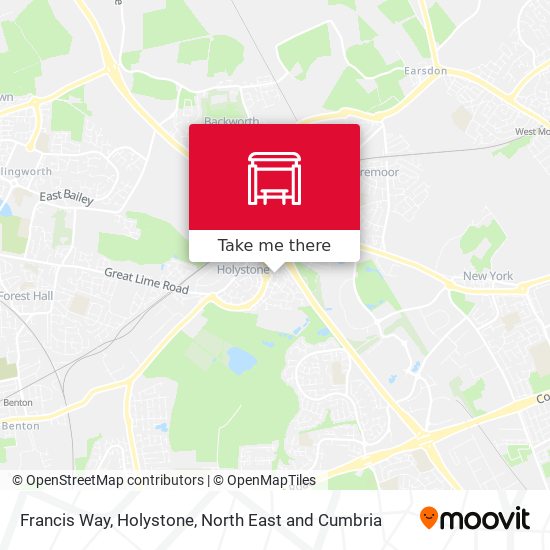 Francis Way, Holystone map