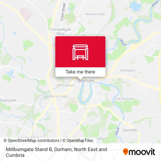 Millburngate Stand B, Durham map