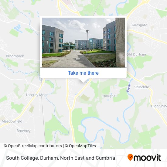 South College, Durham map