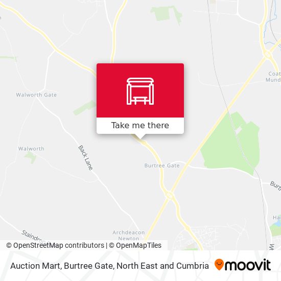 Auction Mart, Burtree Gate map