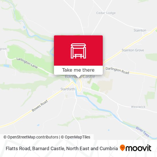 Flatts Road, Barnard Castle map