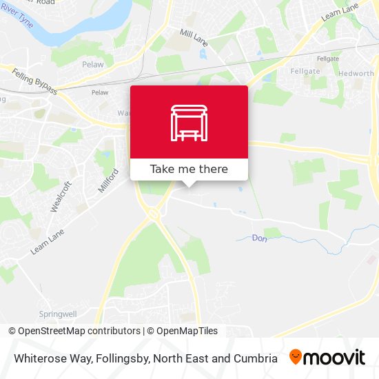 Whiterose Way, Follingsby map