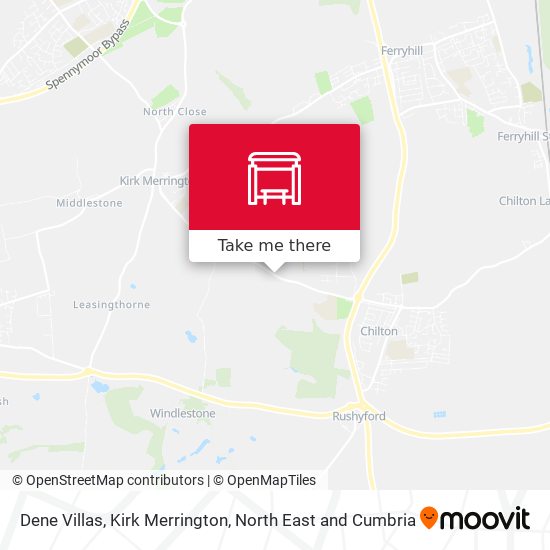Dene Villas, Kirk Merrington map