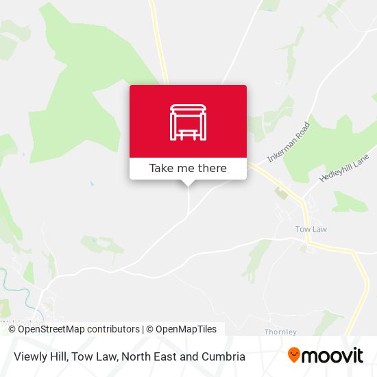 Viewly Hill, Tow Law map