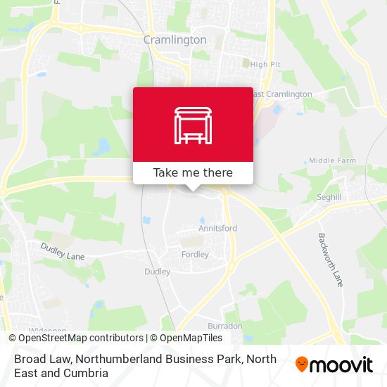 Broad Law, Northumberland Business Park map