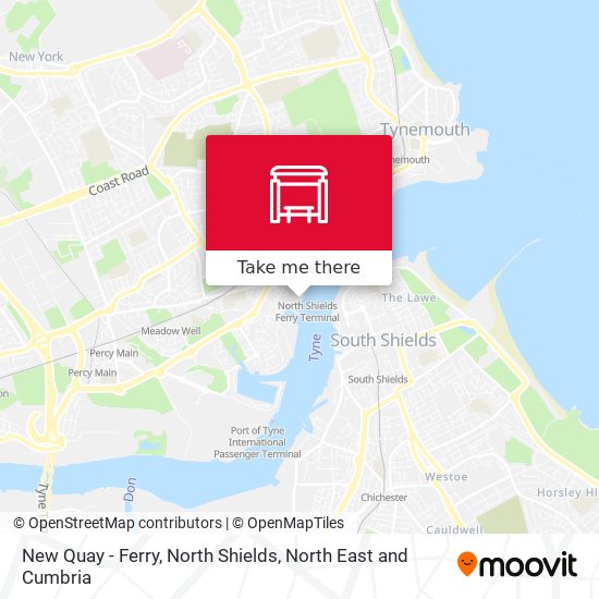 New Quay - Ferry, North Shields map