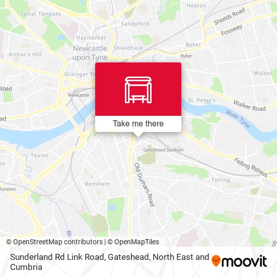 Sunderland Rd Link Road, Gateshead map