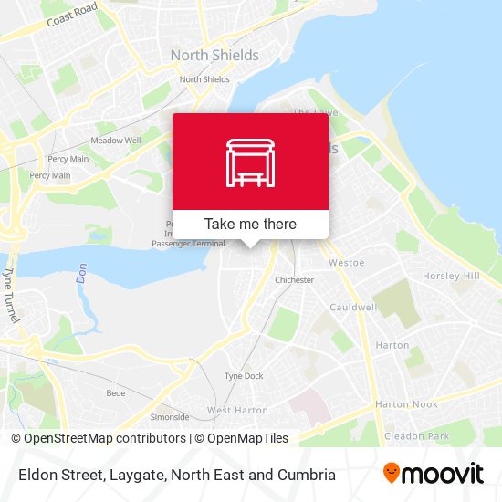 Eldon Street, Laygate map
