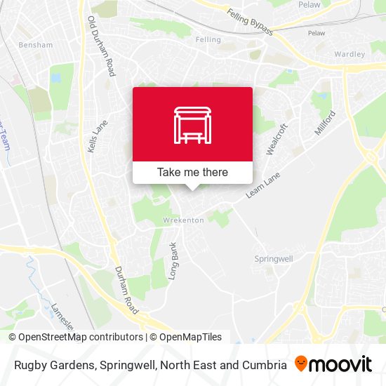 Rugby Gardens, Springwell map