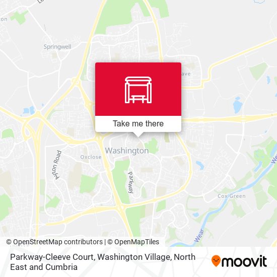 Parkway-Cleeve Court, Washington Village map