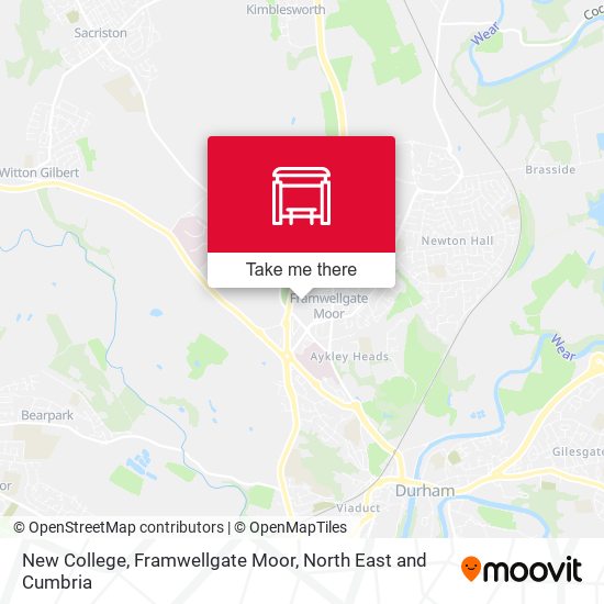 New College, Framwellgate Moor map