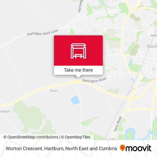 Worton Crescent, Hartburn map