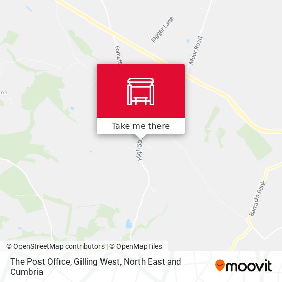 The Post Office, Gilling West map