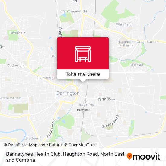 Bannatyne's Health Club, Haughton Road map