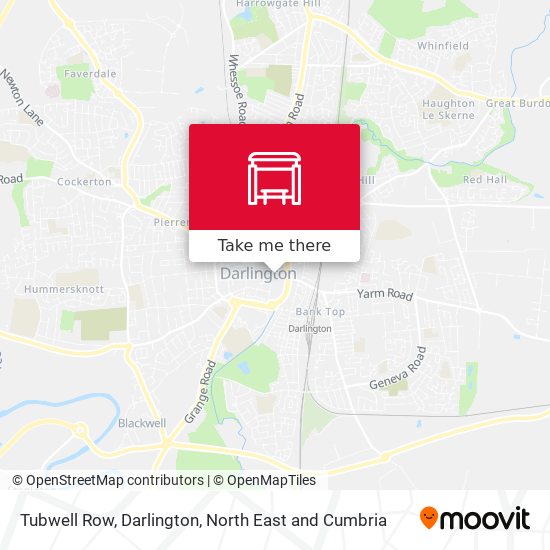 Tubwell Row, Darlington map